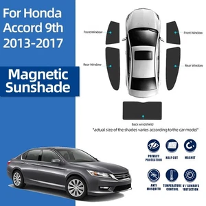 Window Sun Shade Visor Magnetic Reversible Shield Curtain For Honda Accord 13-17 - Picture 1 of 15