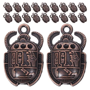  35pcs Egyptian Scarab Charms: Metal Scarab Pendant Ornaments - Vintage Jewelry - Picture 1 of 18