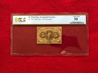 FR-1230 First Issue 5c Cent Fractional/Postage Currency *PCGS 30 Very Fine* - Image 1 of 2