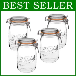 Große Glasbehälter mit luftdichten Deckeln, 32 Unzen - 4er Pack - Bild 1 von 11