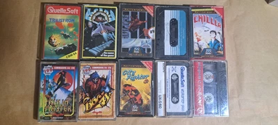 Commodore C64/128 Spielesammlung 10x Datasette-über 30 Spiele/c16,+4 - Bild 1 von 4