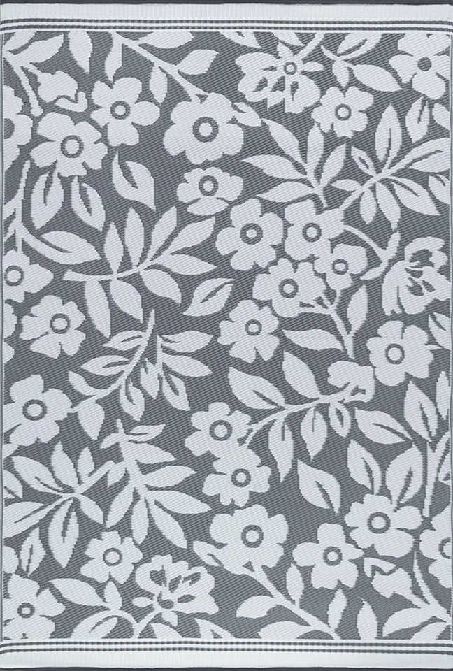 4x6 Gray Floral Bulbs Vines Blossoms Area Rug SUN1003 - Aprx 3' 9" x 5' 11" - Image 1 of 1
