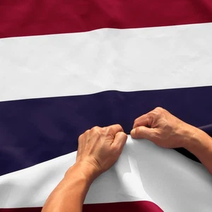 Bandera de Tailandia de 3 capas de doble cara a prueba de rasgaduras de Anley 3x5 pies - bandera nacional tailandesa - Imagen 1 de 7