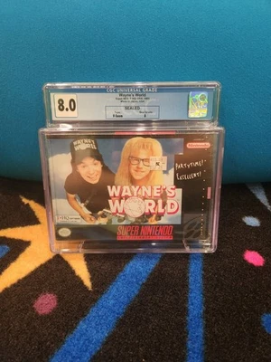 CGC 8.0 A Wayne's World (Super Nintendo SNES) Sealed! Graded Wata Psa Vga Waynes - Image 1 of 2