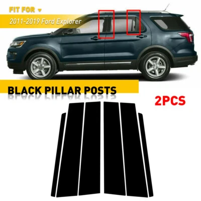 Poste de pilar negro para Ford Explorer 2011-2019 accesorios de cubierta de puerta AUXITO Foto 1 de 4