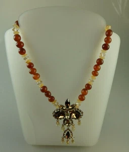 Musterkammer Anton Hübner: Braun/Gold Collier Swarovski Elements (59683) - Bild 1 von 9