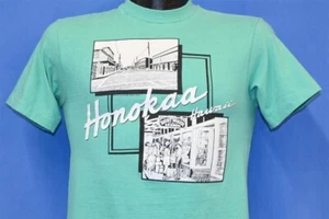 vtg 80s HONOKA'A HAWAII WAIPI'O VALLEY HAMAKUA COAST GREEN t-shirt SMALL S - Picture 1 of 3