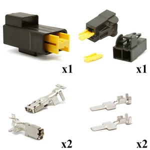 POWER CONNECTOR KIT POWER MALE FEMALE 2 WAY MTA CAR CAMPER MOTORCYCLE BOAT - Picture 1 of 1