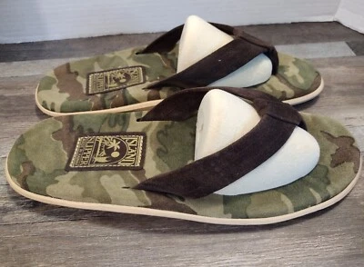 Chanclas Island Slipper Hechas en Hawaii Para Hombre Cuero/Gamuza Talla 12 Camufladas Foto 1 de 4