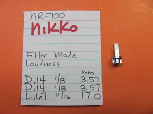 📈NIKKO NR-700 RICEVITORE STEREO PUSH SWITCH TAPPO FILTRI MODALITÀ VOLUME - Foto 1 di 3