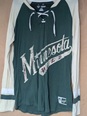 Футболка женская NHL Minnesota Wild на шнуровке с длинным рукавом размер XL с длинным рукавом - Изображение 1 из 4