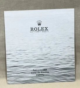 Lista de precios ROLEX Vintage 1984 España 16800 16550 16760 16750 Daytona 6265 6263 / - Imagen 1 de 8
