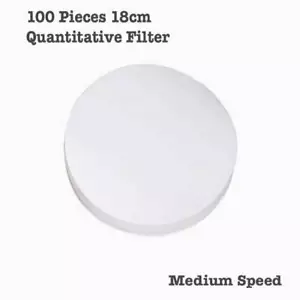 100Pcs Medium Speed Quantitative Filter Paper 18cm Filtration Lab Supply - Picture 1 of 1