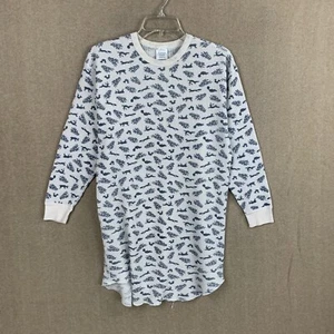 J.E Morgan Womens Top S/M Christmas Pullover Thermal Tunic Holiday Crewneck Long - Picture 1 of 13