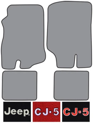 Alfombra con logotipo Cutpile 4 piezas para Jeep CJ5 (1976-1983) Foto 1 de 2
