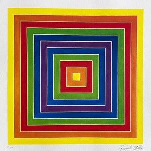 Frank Stella Lithograph COA Original Signed op Numbered Crayon @ Jim Dine @ - Picture 1 of 6