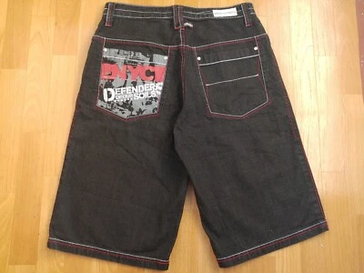 Enyce jeans shorts, vintage black baggy denim shorts, 90s hip-hop, 1990 size 34 - Image 1 of 4