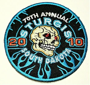 70th Annual Sturgis MotorCycle Meet Event 2010 Skull Cloth Jacket Patch New NOS - Bild 1 von 2