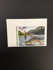 1991 Arkansas Imperforate Trout Stamp, MNHOG - Picture 1 of 2