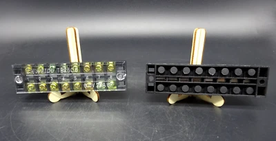 Qty 2 Dual Rows 8 Positions 600V 25A Cable Barrier Block Terminal Strip TB-2508L - Image 1 of 4