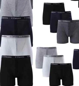 12 6 3  Pack Mens Stretch c-classics Button  Boxer Shorts Trunks Underwear - Picture 1 of 1