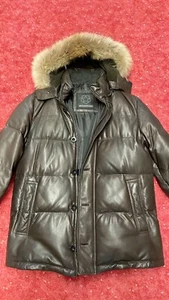 Daunen-/Lederjacke Milestone, XL/54, braun, gebraucht - Bild 1 von 10