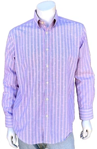 Quieti Mens Large Maroon/Gray Paisley pattern button down long sleeve shirt - Picture 1 of 9