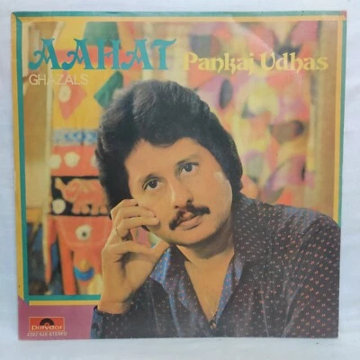 Aahat Pankaj Udhas Ghazals LP Vinyl Record Bollywood Hindi Rare 1980 Indian VG+ - Image 1 of 4