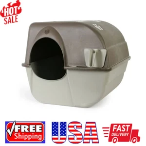 Roll 'N Clean Self Cleaning Cat Litter Box Toilet Portable Kitty Pewter Scoop - Picture 1 of 8
