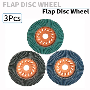 3Pcs Mix 4 Inch Sanding Flap Aluminum Oxide Grinding Discs Angle Grinder 60 Grit - Foto 1 di 6