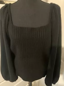 Halogen Designer Women Black Knit Longsleeve Sweater Size XL Brand New With Tags - Picture 1 of 8