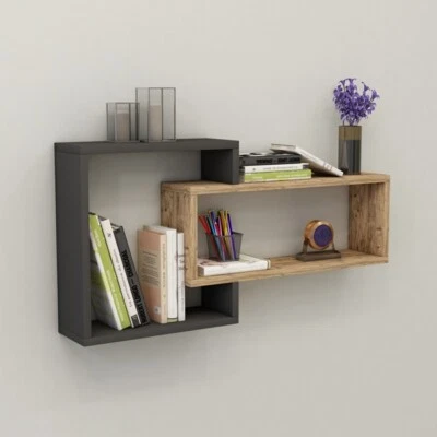 Mensola Sospesa 2 Vani A Cubo 87x15x44 Dante Vari Colori - Immagine 1 di 2