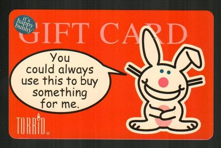TORRID Happy Bunny ( 2003 ) Gift Card ( $0 ) - Image 1 of 1