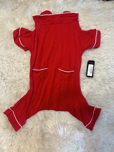 FabDog Red Super Soft Modal Dog Pajamas 18” - Picture 1 of 6