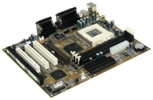 ECS P6EXP-Me Socket 370 3x Sdram AGP 3x PCI Isa Motherboard - Picture 1 of 2