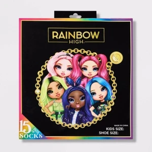 Girls Rainbow High 15 Days of Socks Countdown Advent Calendar NWT - Picture 1 of 4
