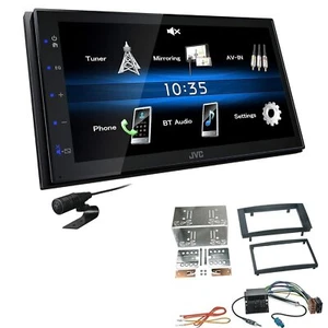 JVC Radio 2 DIN Bluetooth für Volkswagen VW T5 Transporter 03-15 rechtwinkling - Bild 1 von 5