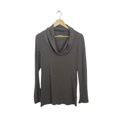 James Perse Mujer Capucha Cuello Tejido Manga Larga en Marrón Grisáceo Talla 4 (XL) Foto 1 de 4