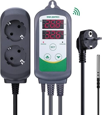INKBIRD Digitaler Temperaturregler Thermostate Kühlstufen ITC-308 WLAN Reptilien - Bild 1 von 4