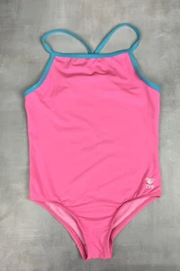 TYR Swimwear Girls Kids Diamond Fit Pink One Piece 14/16 UPF 50 0191 - Picture 1 of 5