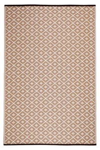 Kimberley Beige And White Diamond Recycled Plastic Reversible Outdoor Rug - Picture 1 of 9