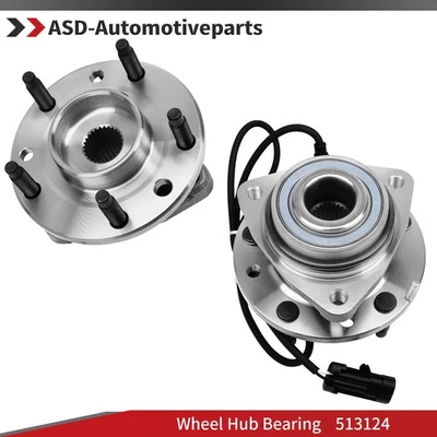Fit 4WD 1997-2005 Chevy Blazer S10 GMC Jimmy Sonoma Front Wheel Bearing and Hubs Foto 1 de 4