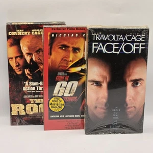 Nicholas Cage VHS LOT Gone In 60 Seconds/Face Off/The Rock ALL FACTORY SEALED - Picture 1 of 10
