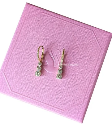 Brincos de argola 100% autênticos SWAROVSKI ouro trio eterno atemporal 5723300 - Imagem 1 de 4