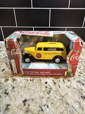 Coca Cola 1936 Chevrolet Delivery Panel Die Cast Metal Coin Bank 1/43 SCALE - Image 1 of 4