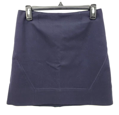 Falda Tory Burch Mujer 2 Azul Marino Mezcla Lana Una Línea Carrera Elegante Diseñador Foto 1 de 4