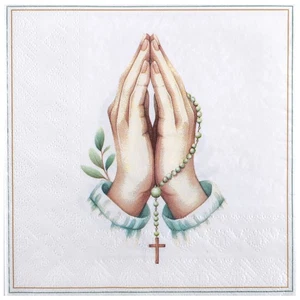 Praying Hand Party Napkins Religious Confirmation Communion Christening Party 20 - Picture 1 of 1