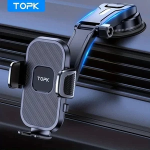 Support Téléphone pour Support Voiture, Amélioré Réglable Horizontalement et Verticalement - Photo 1 sur 8