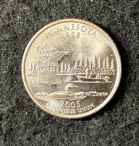 2005 D Minnesota Statehood quarter circulated - Picture 1 of 2