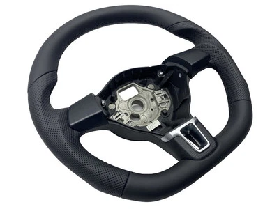 AUSTAUSCH Lenkrad  Leder Lederlenkrad Vw POLO 6R ohne Multifunktion Abgeflacht - Bild 1 von 4